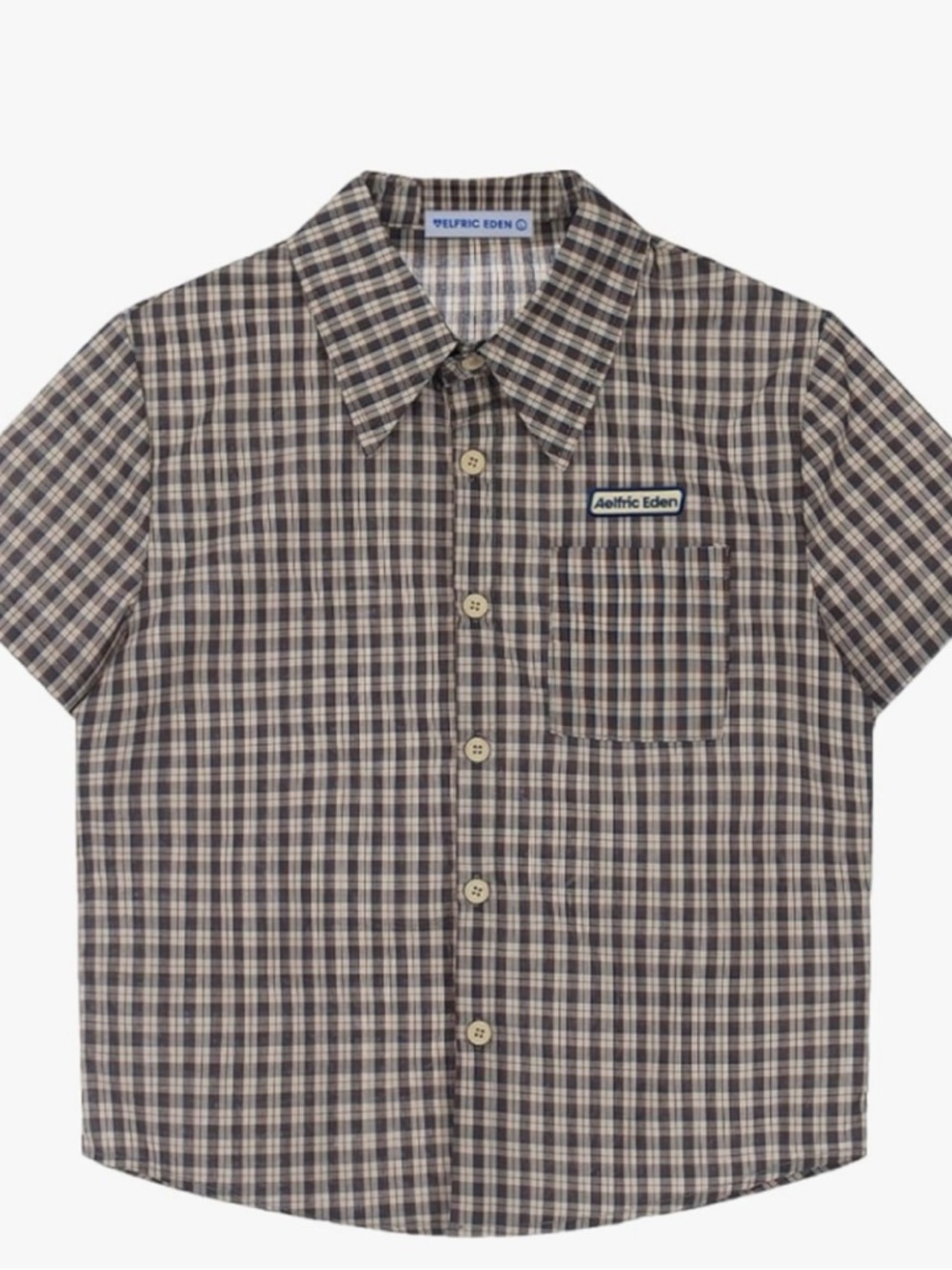 Aelfric Eden Mens Button Down
Shirts Boxy Plaid Short Sleeve Shirt NEW Size M